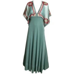 Janice Wainwright Green Jersey Dress, 1970s