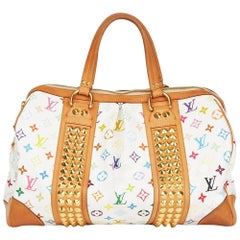 2002 Louis Vuitton White Multicolor Monogram Coated Canvas Courtney GM