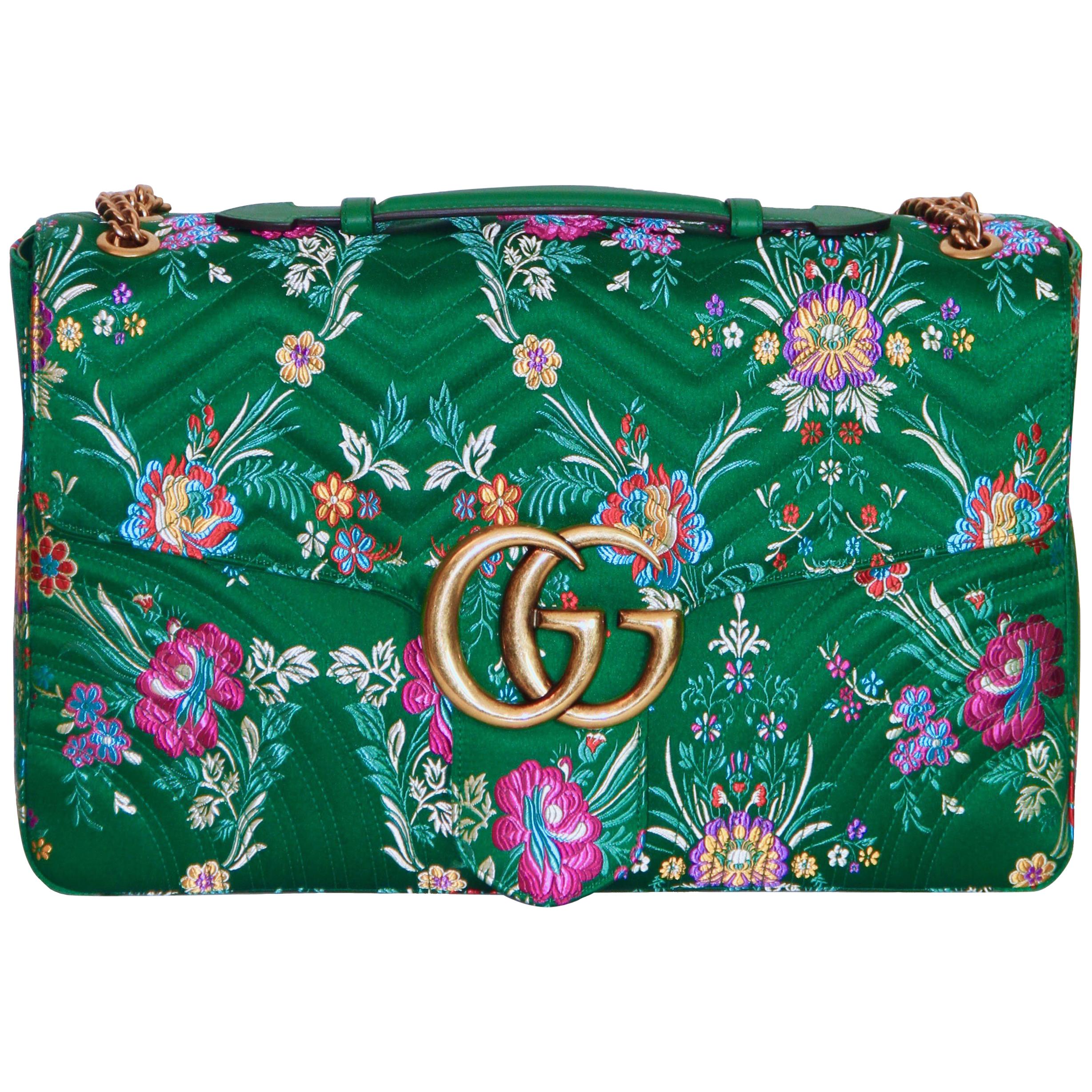 gucci marmont floral jacquard bag