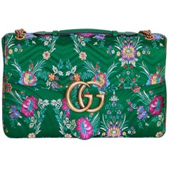 GUCCI GG Marmont Maxi Handbag Quilted Floral Jacquard 