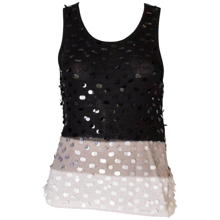 A 1990s Vintage Sonia Rykiel knitted and Beaded Tank Top For Sale at ...