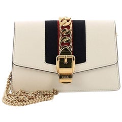 Gucci Sylvie Chain Crossbody Bag Leather Mini