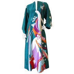 1970's Asian Motif Neiman Marcus Kaftan