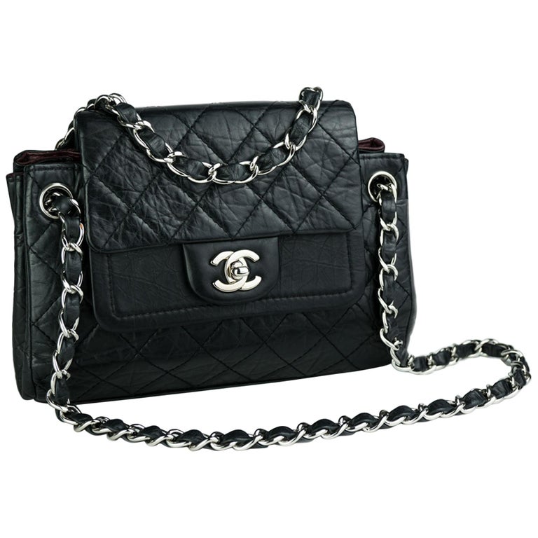 Chanel Limited Edition Distressed Calfskin Classic Double Flap Bag For Sale at 1stDibs chanel