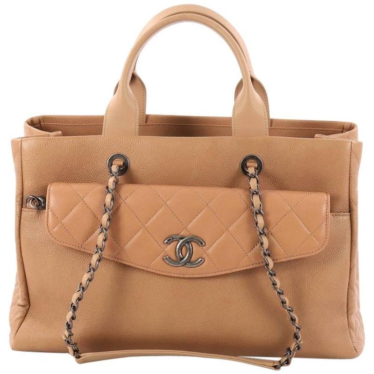 Chanel Coco Break Shopping Tote Caviar Large at 1stDibs