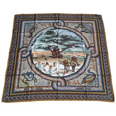 Hermès Gorgeous Silk Scarf Sous Le Cèdre Dimitri Rybaltchenko Mosaic 88 cm