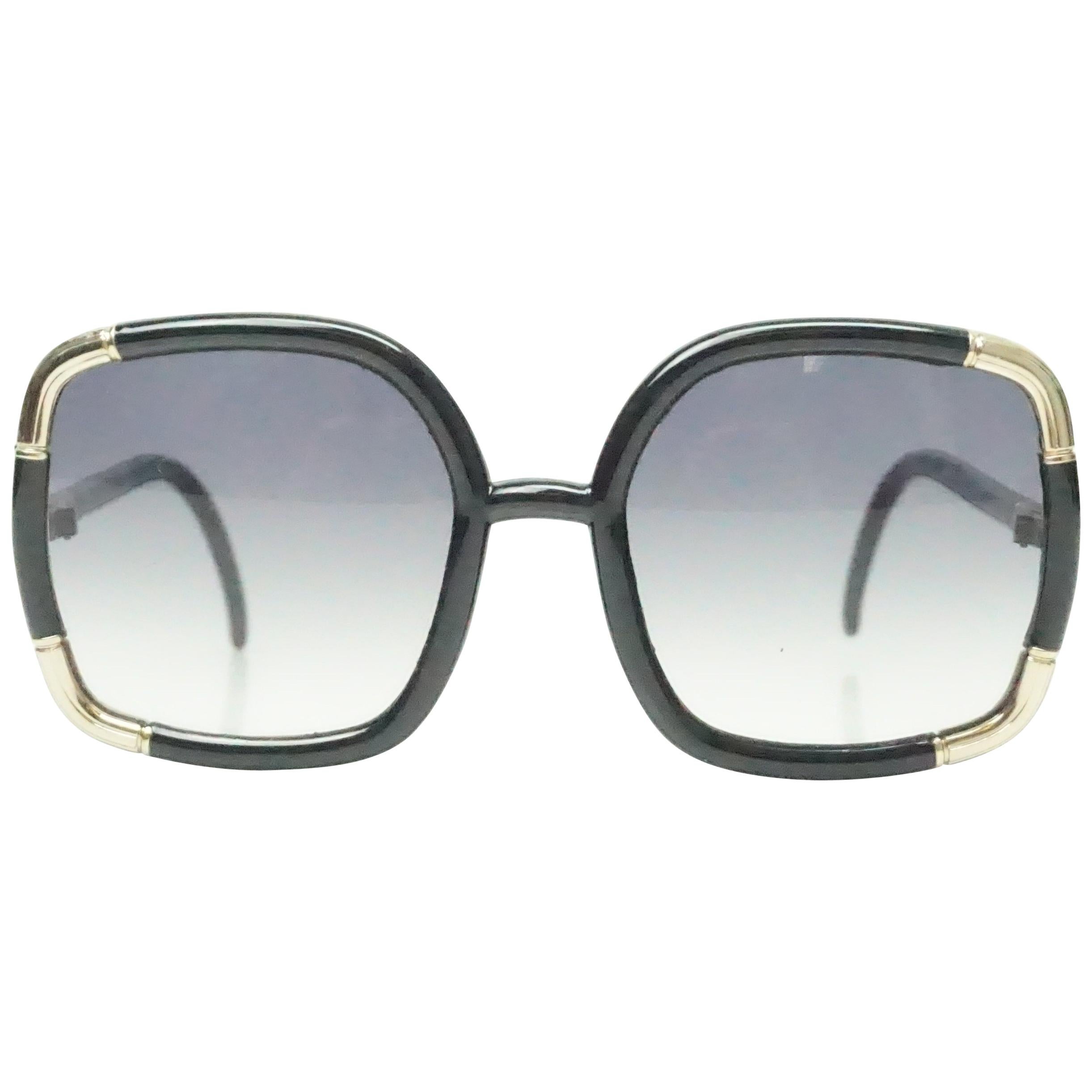 Ted Lapidus Black Vintage Sunglasses - Circa 70's