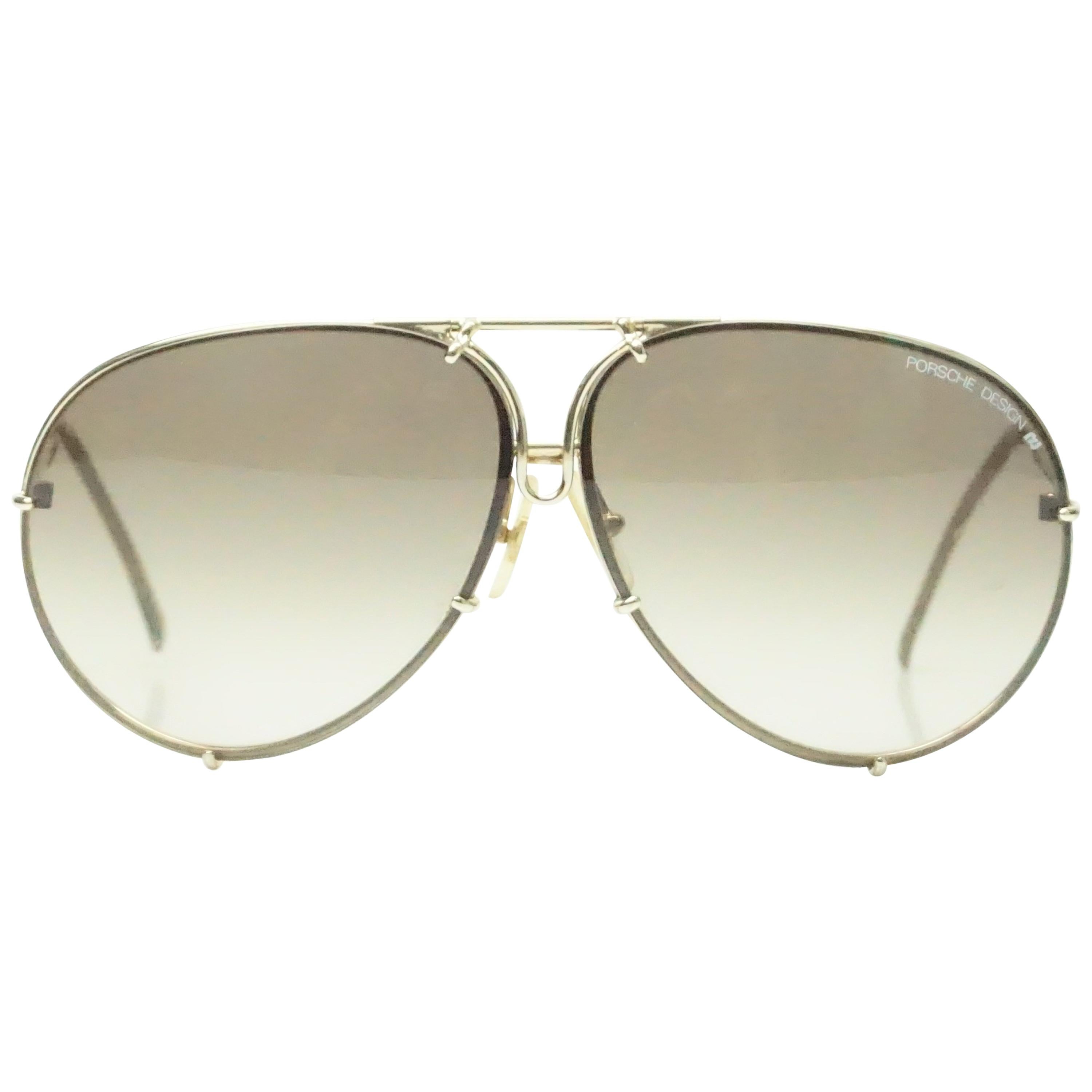 Porsche Design Aviator Style Vintage Sunglasses