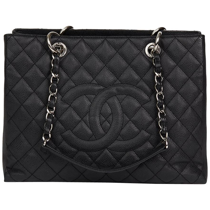Chanel Black Quilted Caviar Leather  GST Grand Shopping Tote, 2012