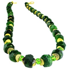 Bright Green Chrome Diopside Necklace