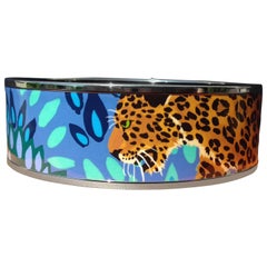 Hermès Jungle Of Eden Pierres et Cactus Printed Enamel PHW Bracelet