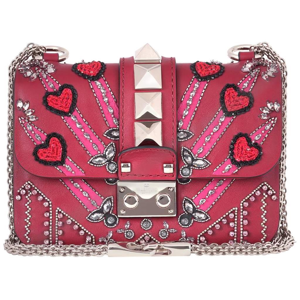 Valentino Rockstud Lock Mini Love Blade Embellished Shoulder Bag