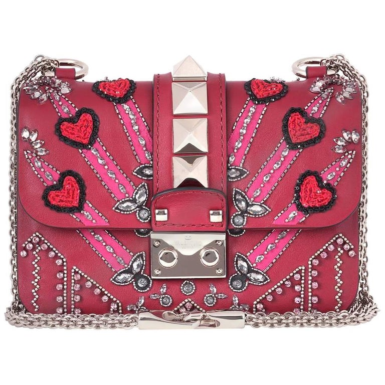 Valentino Rockstud Lock Mini Love Blade Embellished Shoulder Bag at 1stDibs