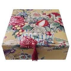 Decorative Manuel Canovas Fabric Tissu Storage Box for Scarves