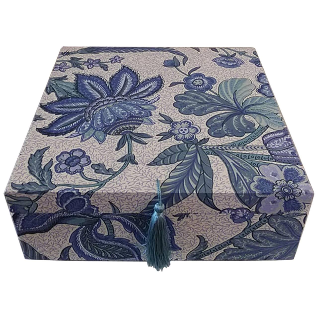 Decorative Cotton Fabric Storage Box for Scarves