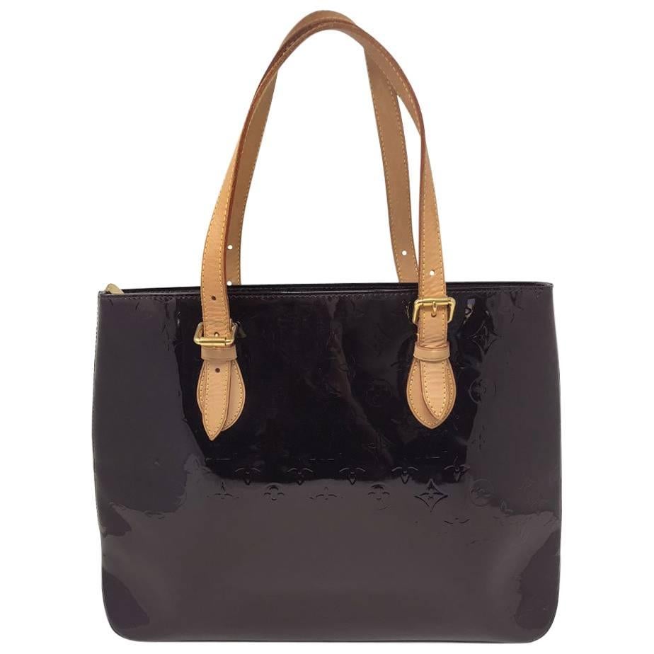Louis Vuitton Brentwood Amarante Vernis Tote Bag For Sale