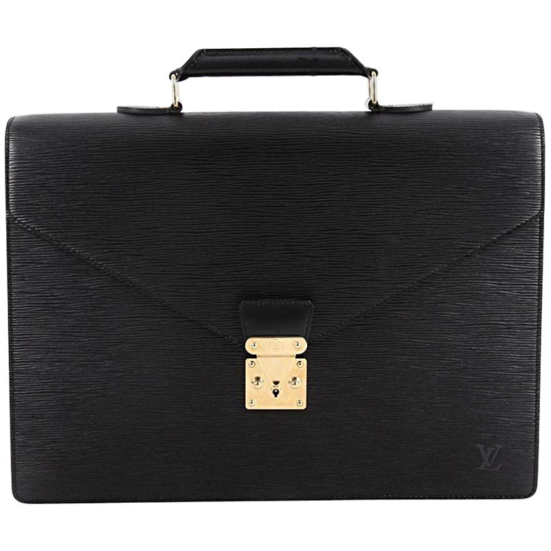Louis Vuitton Serviette Ambassadeur Handbag Epi Leather 