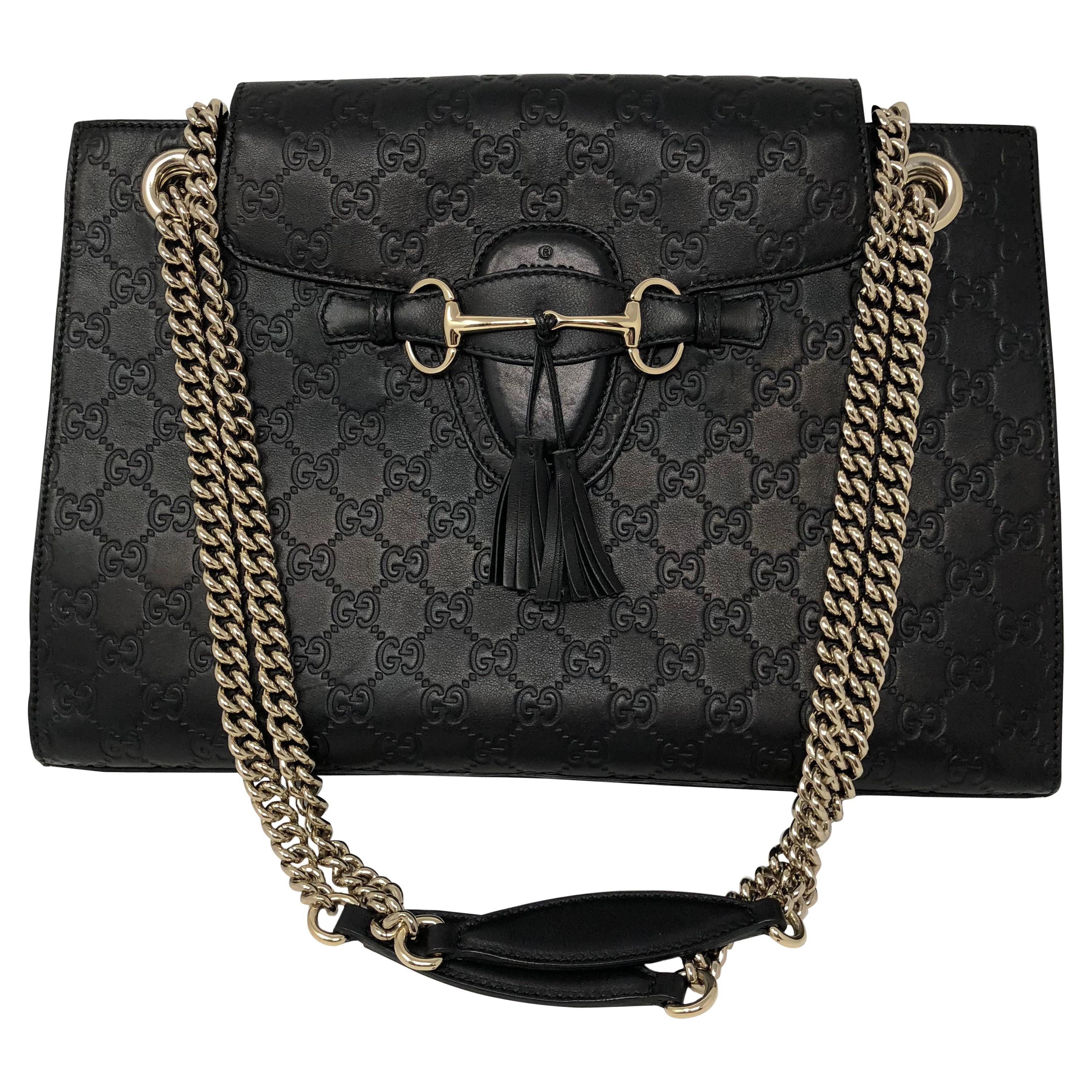 Gucci Guccissima Large Emily Chain Shoulder Bag 