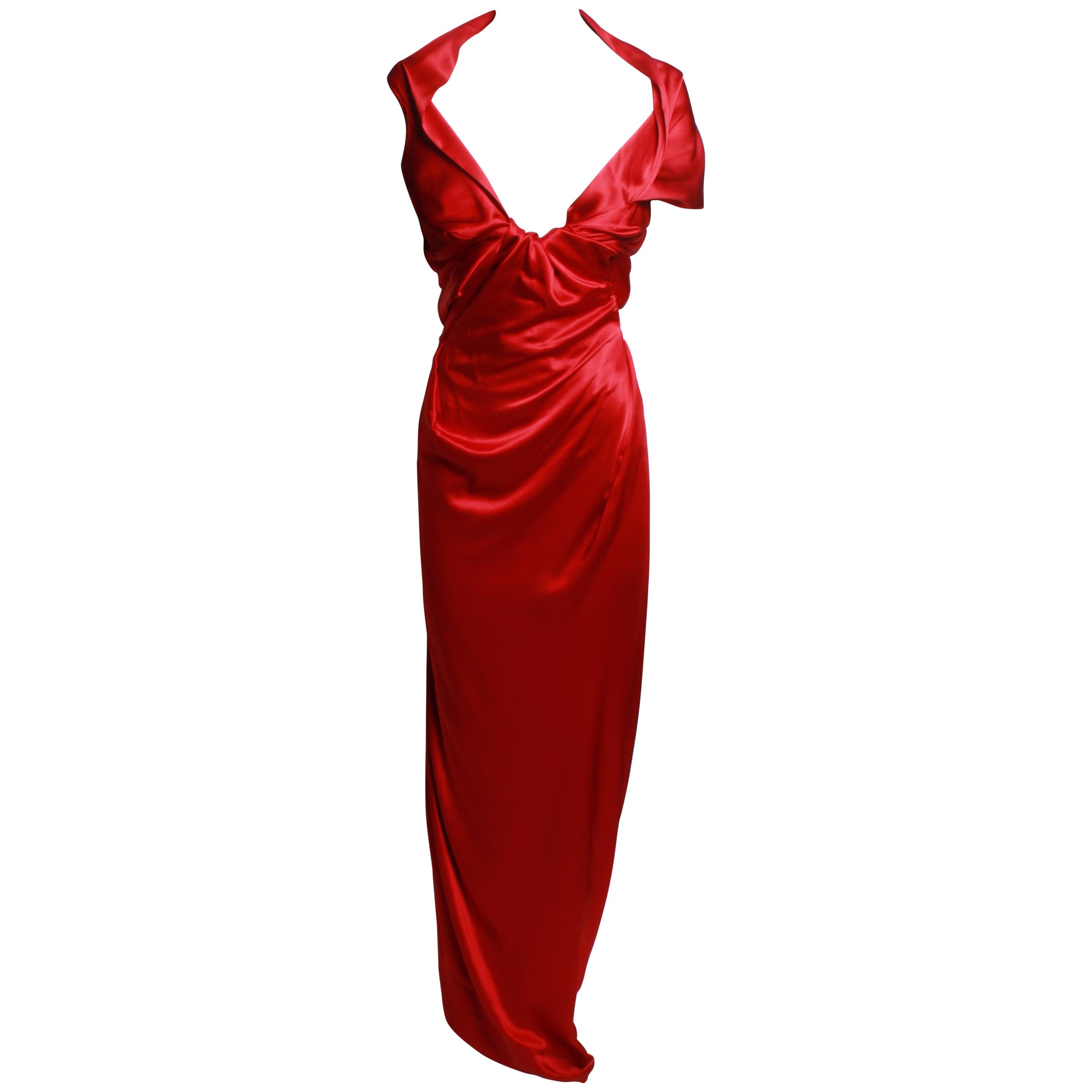 Vivienne Westwood Basque Evening Gown with Draped Neckline For Sale