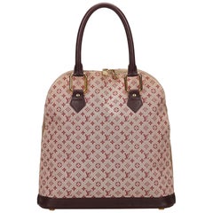 Louis Vuitton Pink and Brown Mini Lin Alma Haut Bag