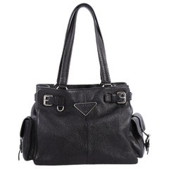 Prada Side Pocket Belt Tote Vitello Daino Medium