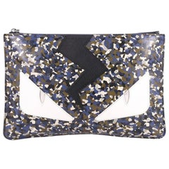 Fendi Monster Pouch Printed Leather Medium