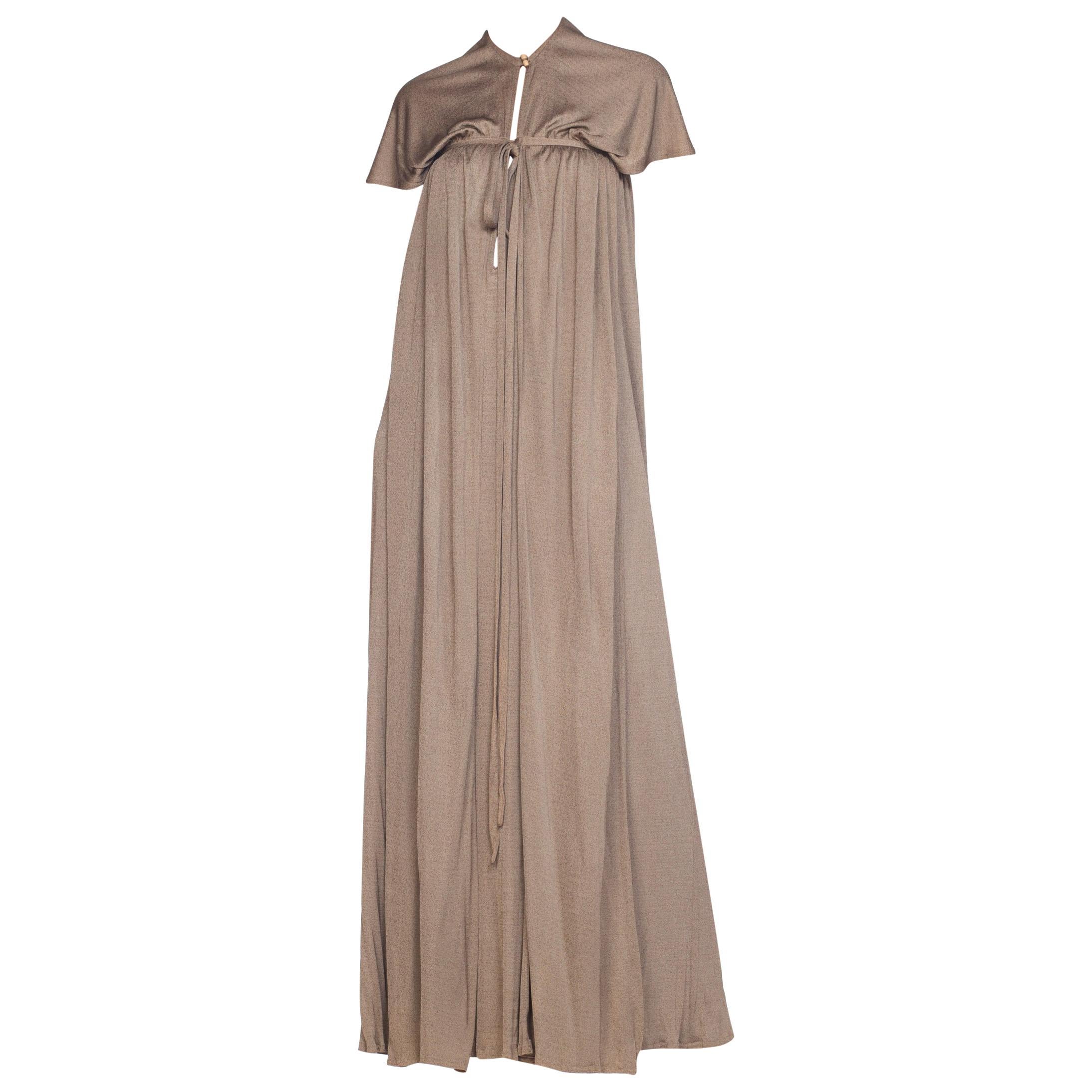 1970s Diane Von Furstenberg Silk Jersey Dress with Hood at 1stDibs