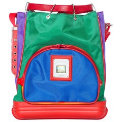 Color Blocked 1990s Italian Raver Sbag Backpack
