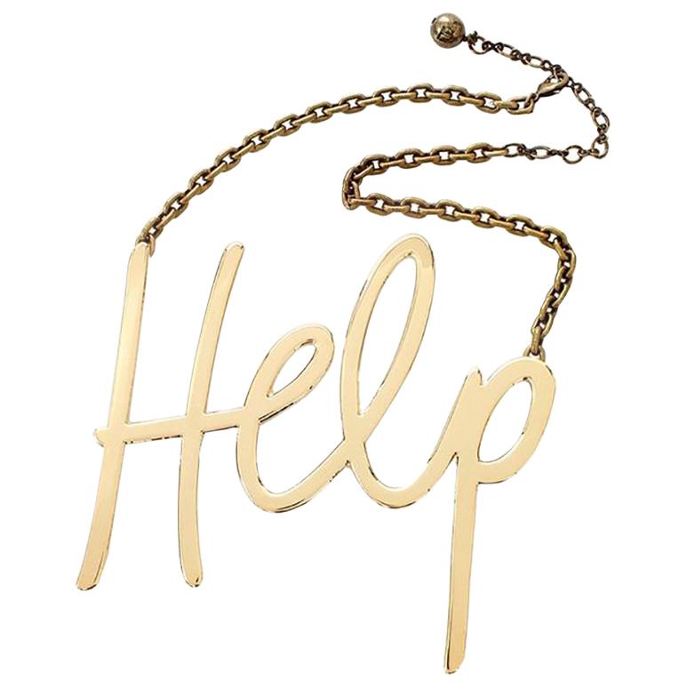 Lanvin Runway “Help” Statement Necklace, Fall 2013 