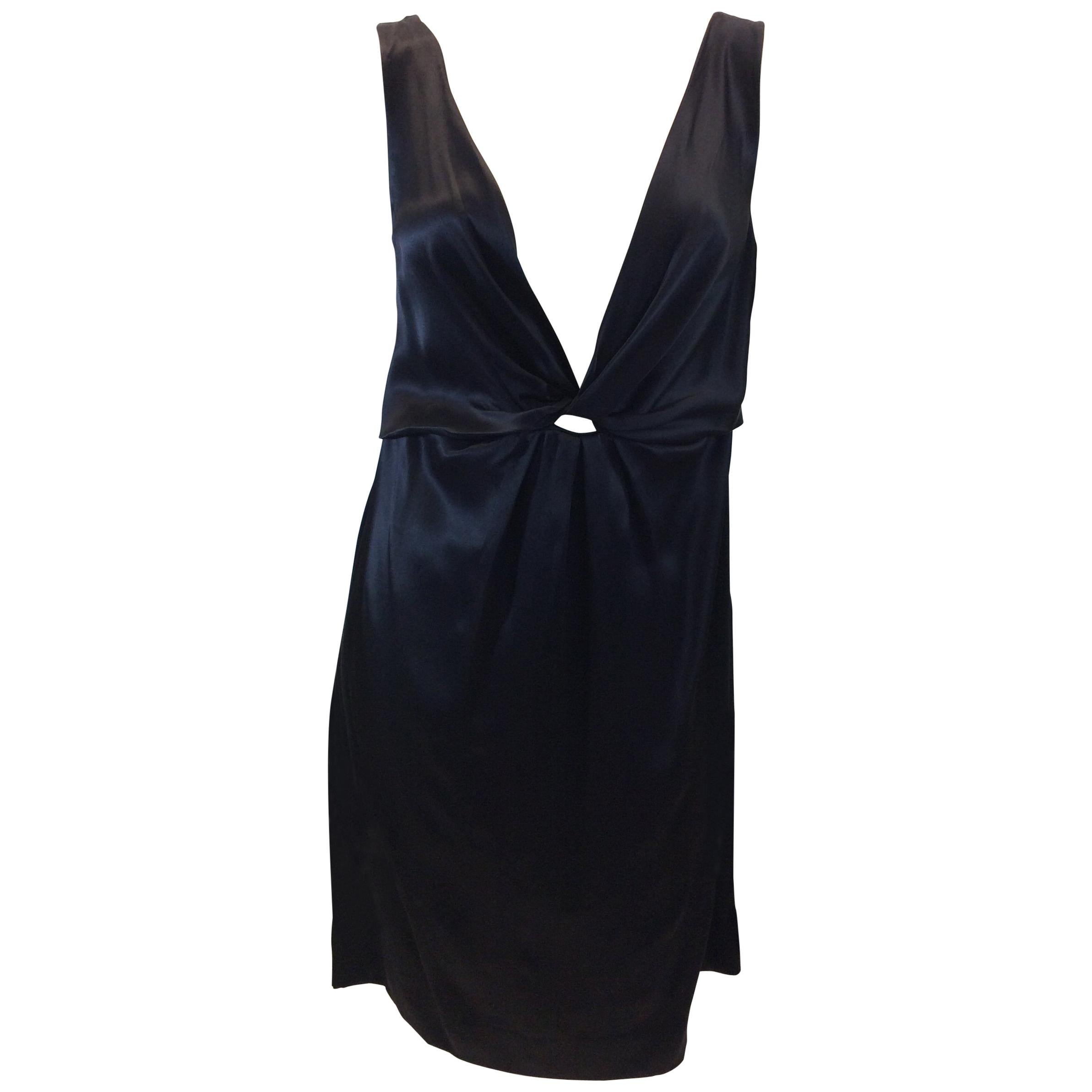 Prada Black Silk Dress For Sale