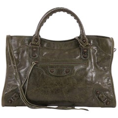 Balenciaga City Classic Studs Handbag Leather Medium 