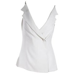 White Cusnie et Ochs Tuxedo Blouse