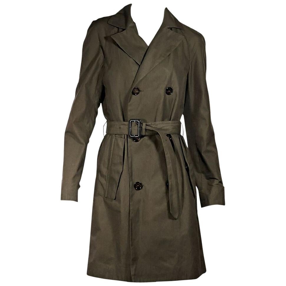 Olive Green Burberry Prorsum Trench Coat