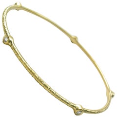 18K Gold and Diamond Bangle Bracelet by Christopher Phelan Fine Jewelry