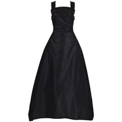 Retro S/S 1998 Jean Paul Gaultier Runway Black Suspender Pinafore Steampunk Gown Dress