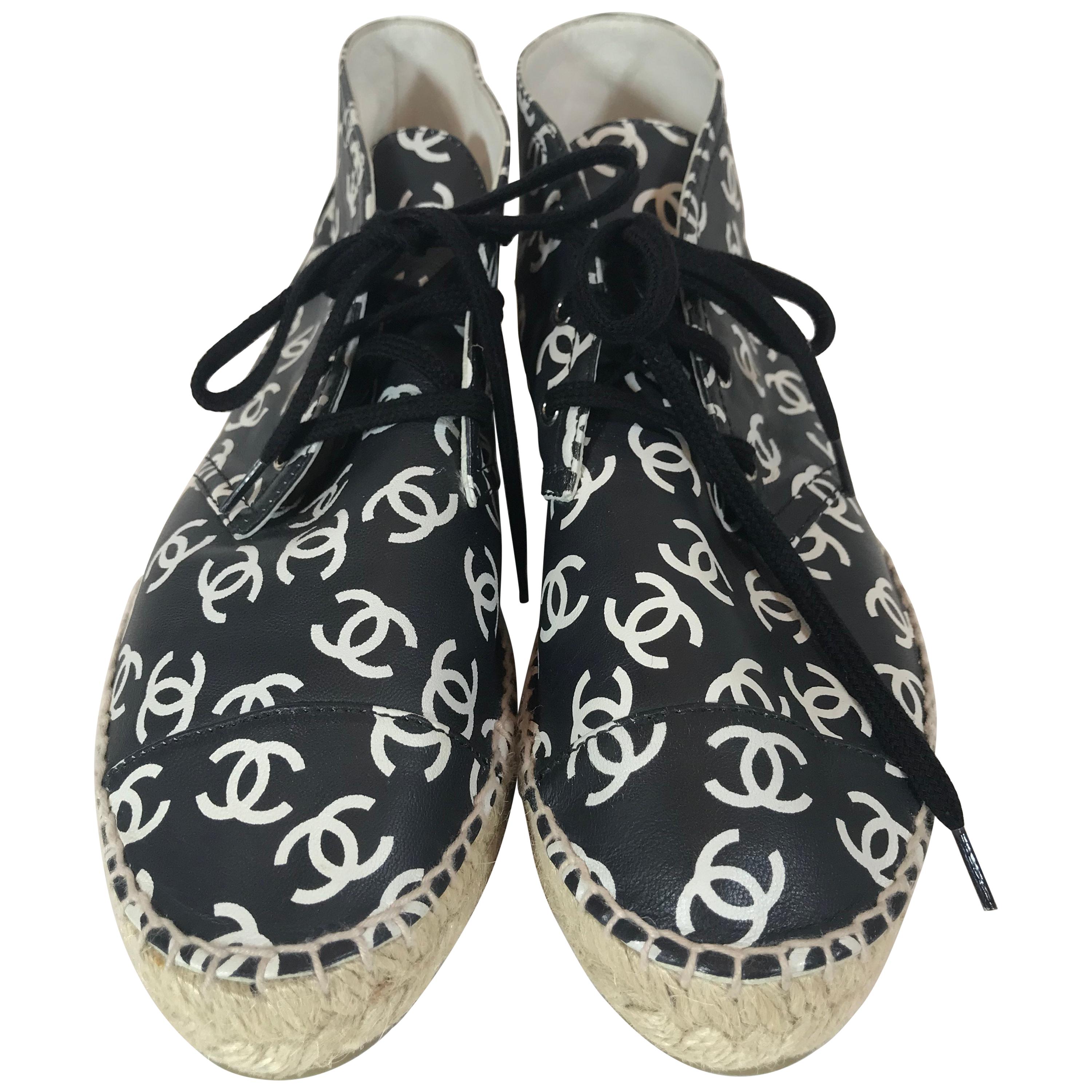 Chanel High-Top Espadrille Sneakers For Sale