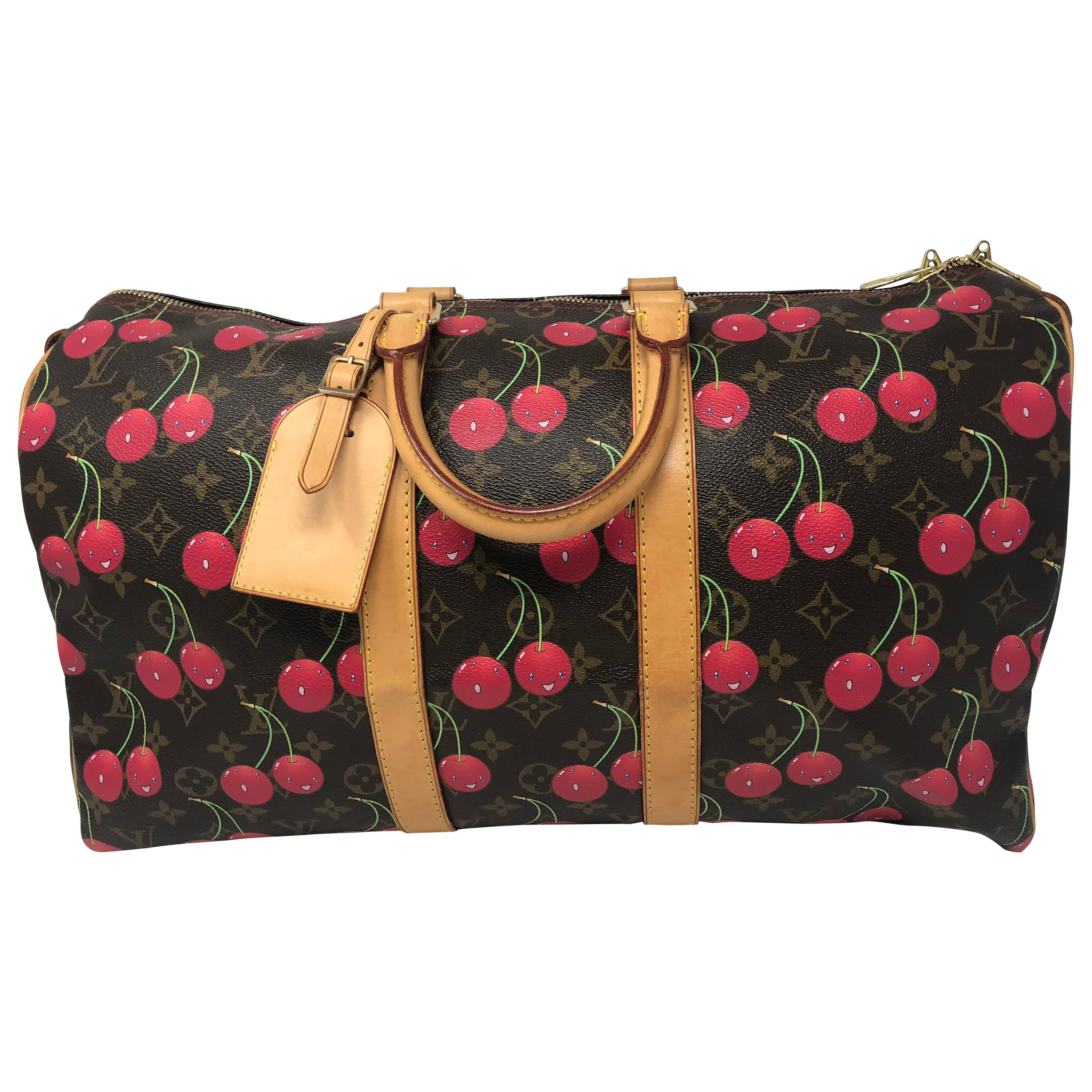 Louis Vuitton Monogram Cerises Cherry Keepall 45 Travel Bag