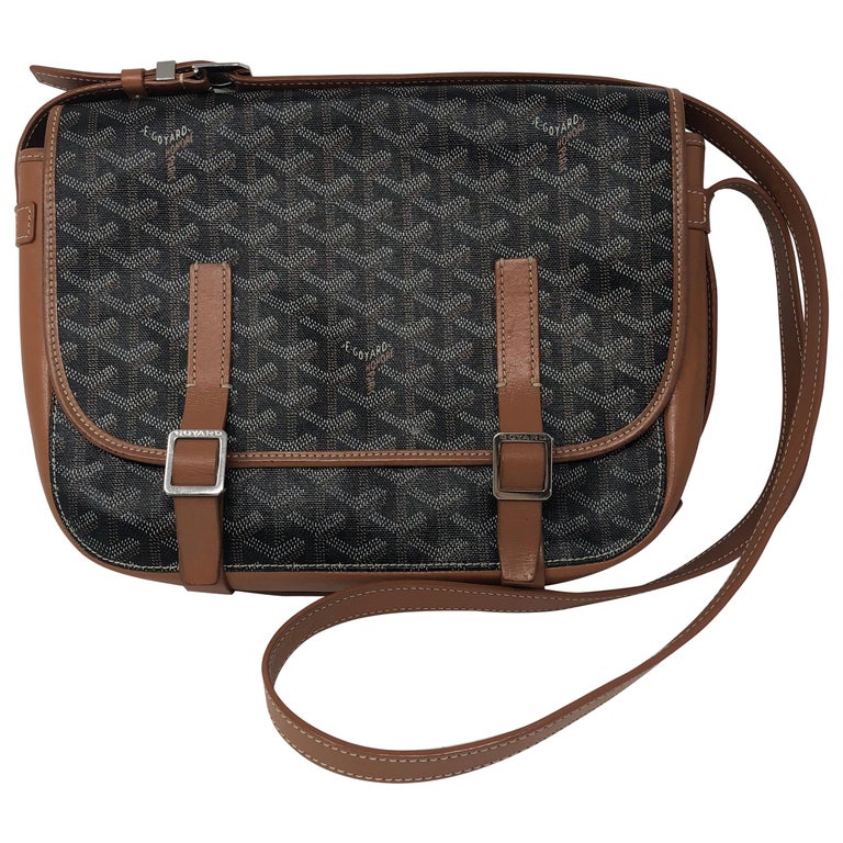Goyard Belevedere Black/Tan Canvas Cross Body Bag at 1stDibs goyard