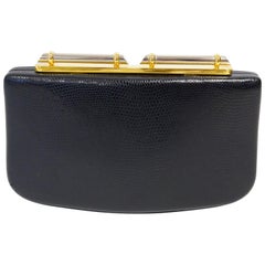  1980s Rodo Embossed Leather Crossbody Clutch