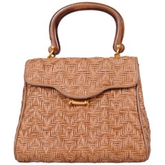 Dana Italian Woven Leather Day Bag 