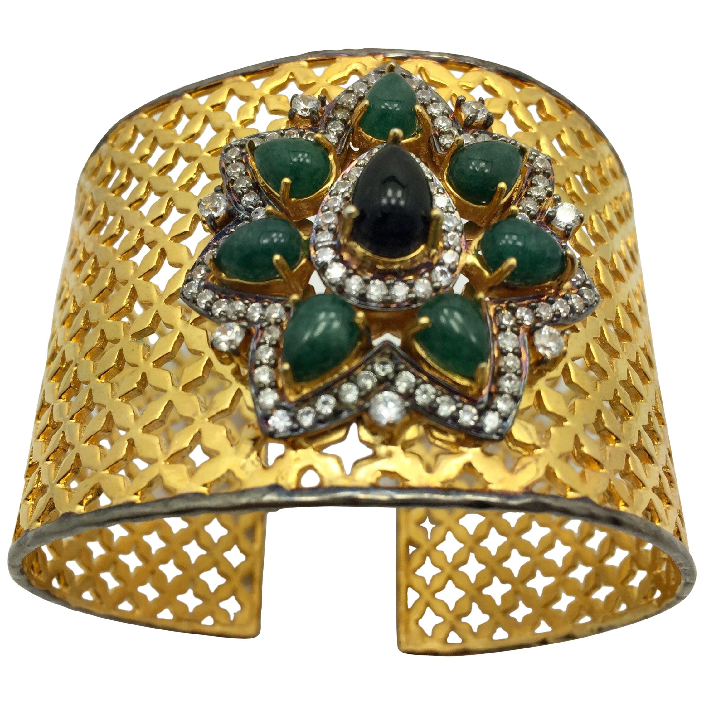 Taj Mahal Lattice Meghna Jewels Cuff 