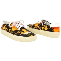 Saint Laurent Shoe Skate 20 Lace Up Sunset Palm Sneaker 39 / 9