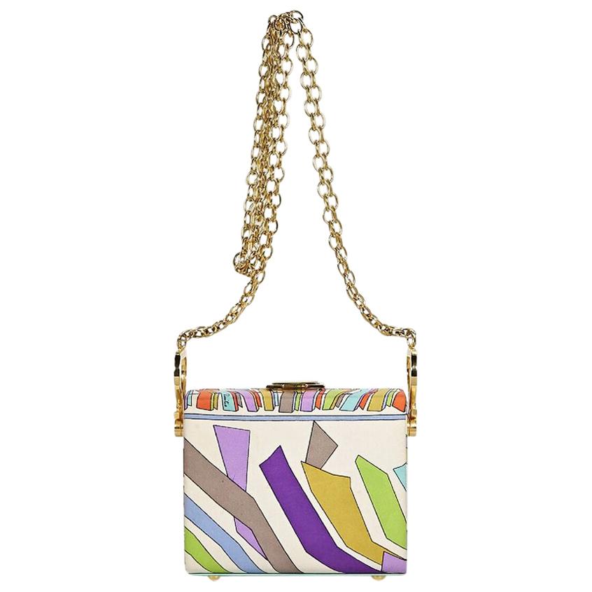 Emilio Pucci Multicolor Printed Small Box Bag