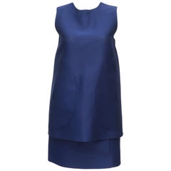 Sapphire Blue Marni Two Piece Cotton & Silk Blend Tunic Dress