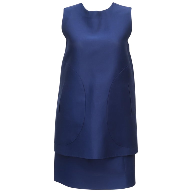 Shire Blue Marni Two Piece Cotton And Silk Blend Tunic Dress For Shire Blue Marni Two Piece Cotton Silk Blend Tunic Dress For