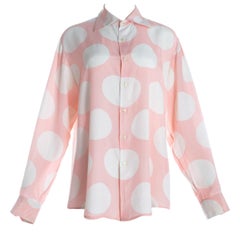 Vivienne Westwood unisex pink and white polkadot shirt, S/S 1985 