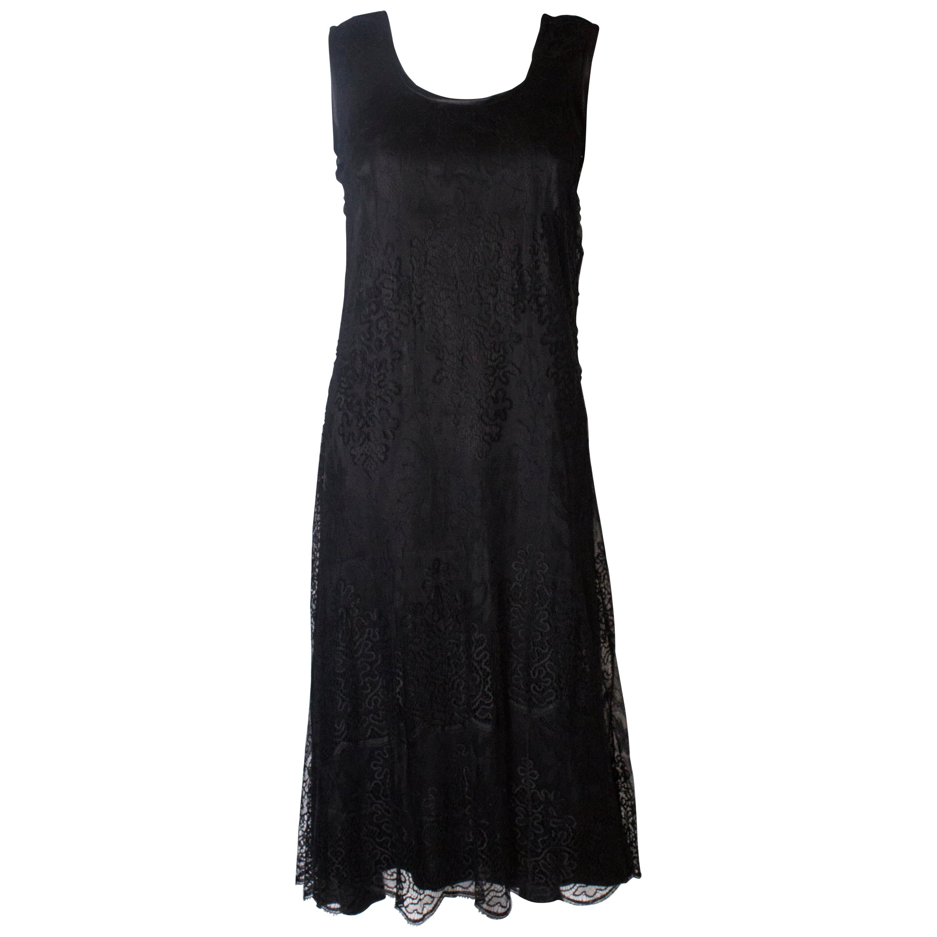 A Vintage 1920s black Lace flapper Dress For Sale at 1stDibs | 1920s ...