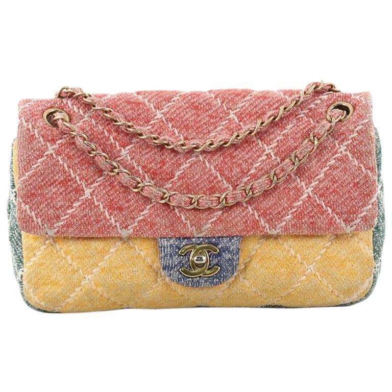 Chanel Ultimate Stitch Flap Bag Multicolor Quilted Jersey Medium at 1stDibs