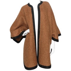Yves Saint Laurent Vintage Brown Wool-Blend Cape, 1980s Yves Saint Laurent Vintage Brown Wool-Blend Cape, 1980s