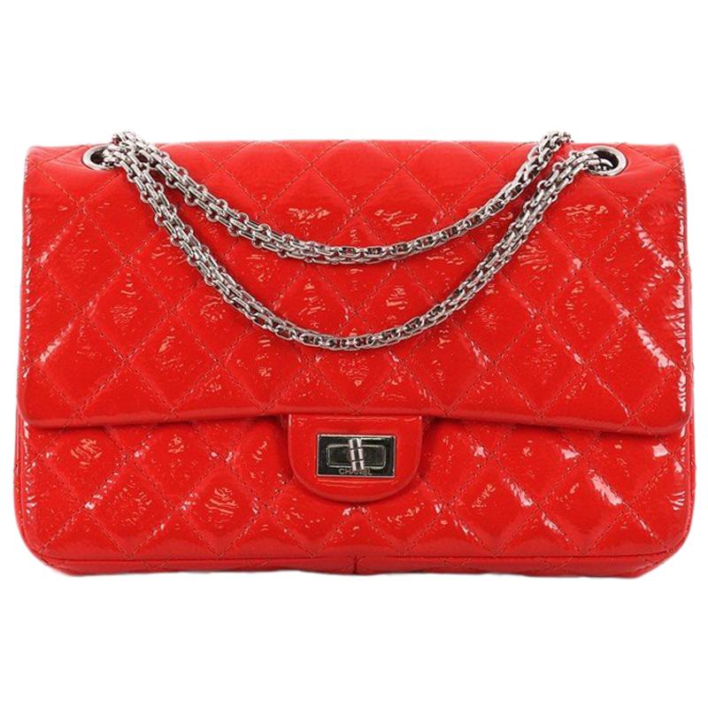Chanel Reissue 2.55 Handbag Quilted Crinkled Patent 225